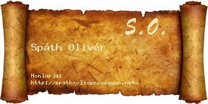 Spáth Olivér névjegykártya