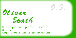 oliver spath business card